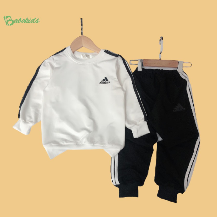 Set thể thao adidas phong cách hàn quốc cho bé trai bé gái từ 20-35kg
