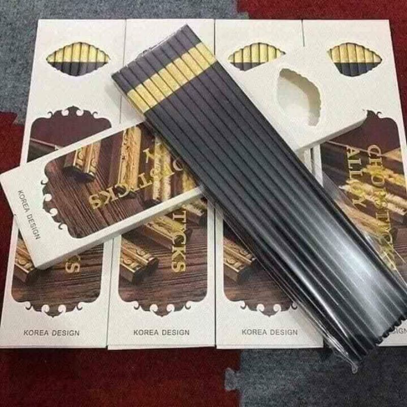 SÉT 10 ĐÔI ĐŨA MẠ VÀNG KHÁNG KHUẨN