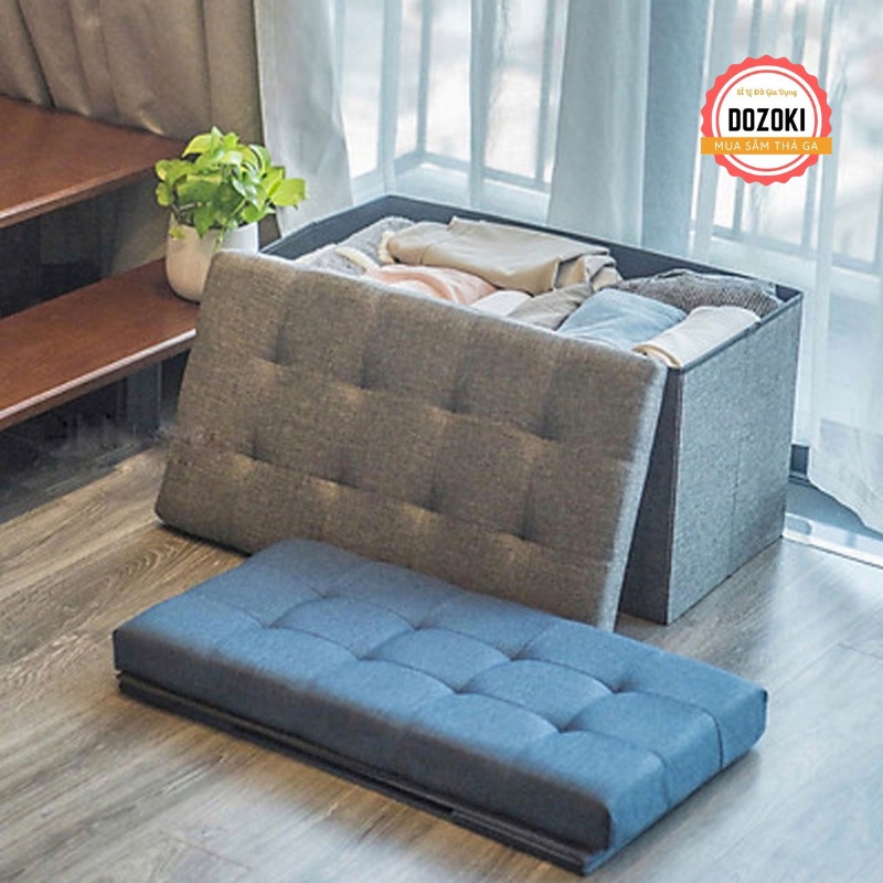 Hộp Đựng Đồ Kiêm Ghế Ngồi Đa Năng - Ghế Ngồi Kiêm Hộp Đựng Đồ Có Thể Gấp Gọn Tiện Dụng