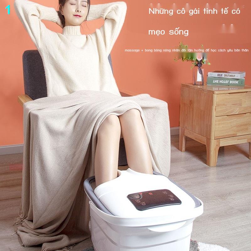 MULechen ngâm chân tự động mát xa chân bồn ngâm chân nhiệt điện sưởi ấm xông hơi ngâm chân bồn ngâm chân đa năng
