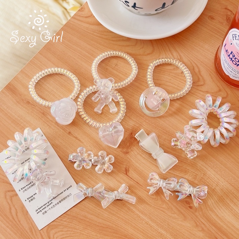 Dây Buộc Tóc Trong Suốt Kiểu Dáng Sang Trọng Quyến Rũ