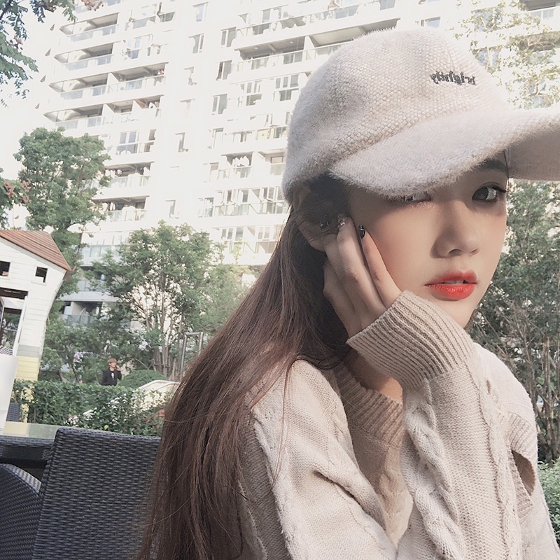 Mũ Lưỡi Trai Lông Brightly Chất Dày Nón Lưỡi Trai Nam Nữ L1964
