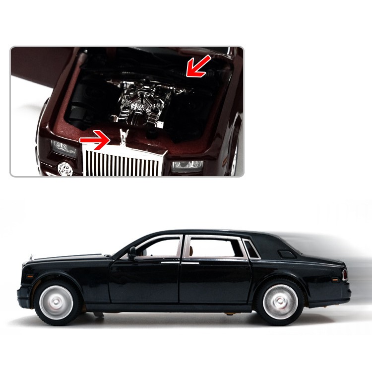 Ô tô Mô hình ROLLS ROYCE PHANTOM Tỉ lệ 1:24 XLG. Mô hình xe sang, xe hơi cao cấp