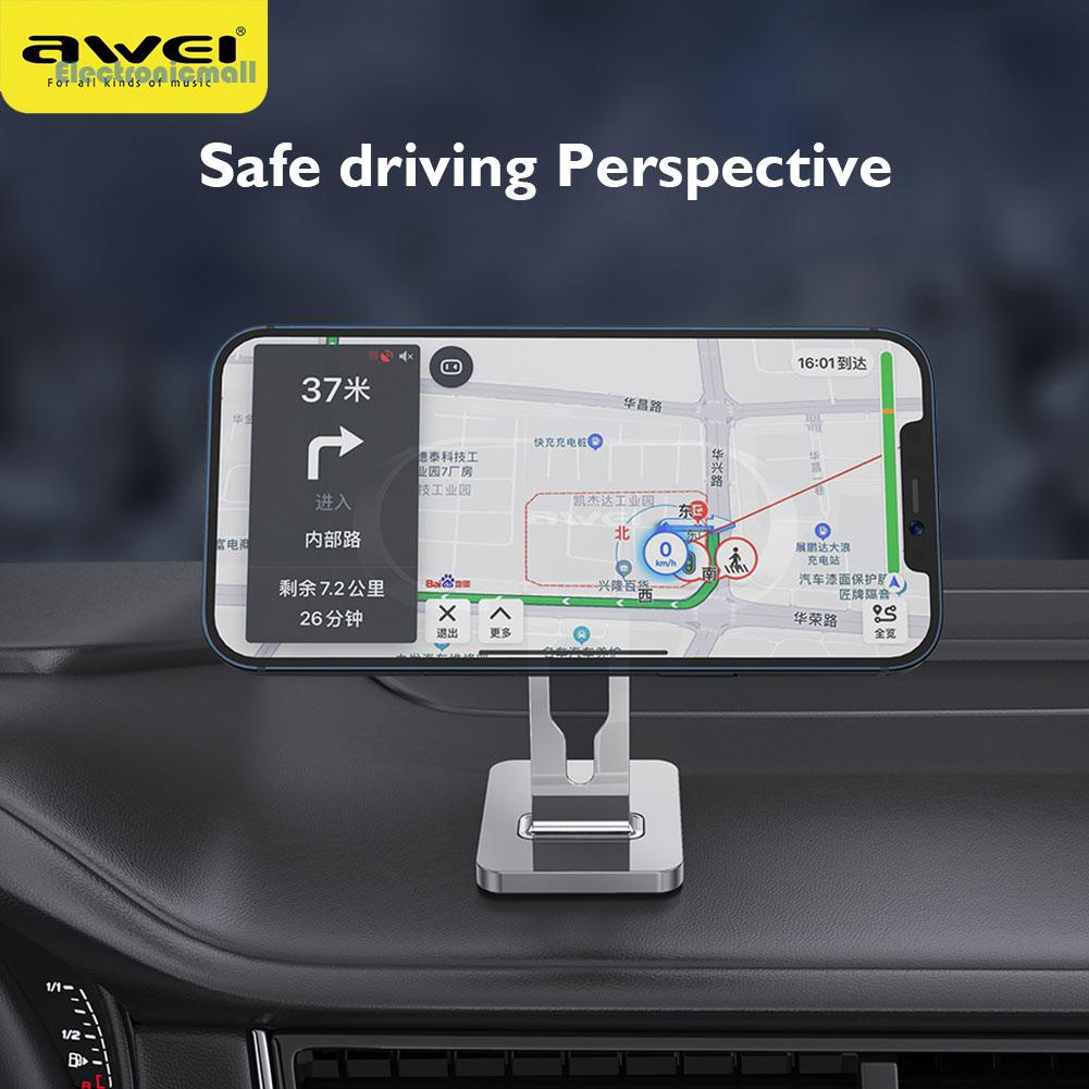 AWEI Giá Đỡ Điện Thoại / Gps Trên Xe Hơi Xoay 360 Độ Tiện Dụng Kèm Phụ Kiện | BigBuy360 - bigbuy360.vn