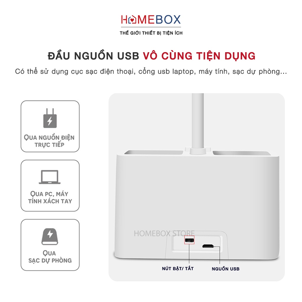Đèn bàn học làm việc đọc sách sạc tích điện cảm ứng 3 màu ánh sáng - Đèn học LED mini chống cận thị có tăng giảm sáng