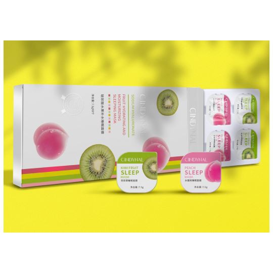 Hộp 10 hũ mặt nạ Ngủ 5 vị Cà Tím - Đào - Kiwi - Mật ong