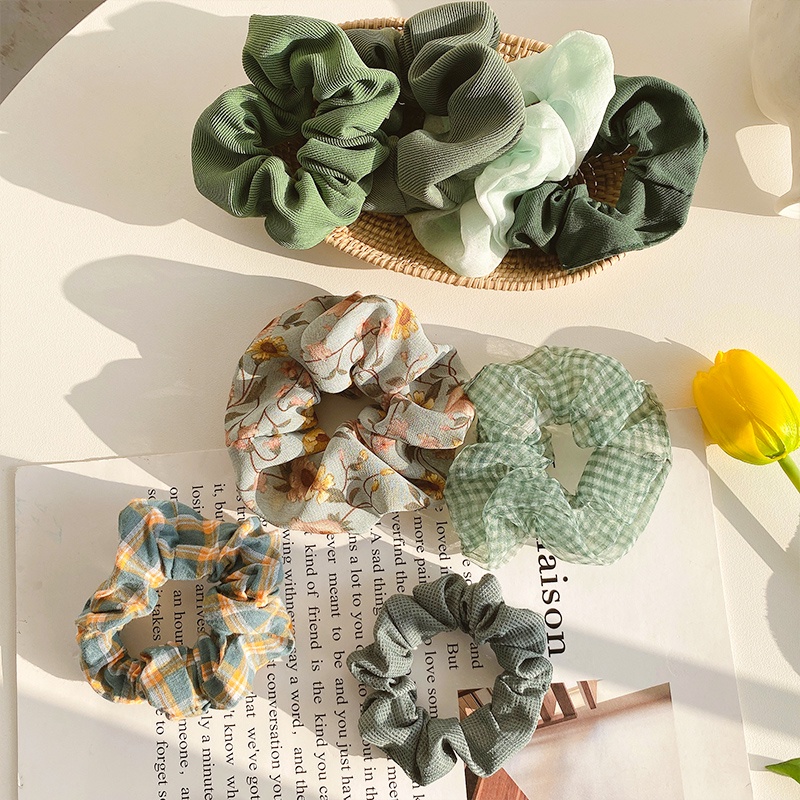 Dây cột tóc đơn giản nhiều màu sắc điệu đà phong cách Hàn Quốc