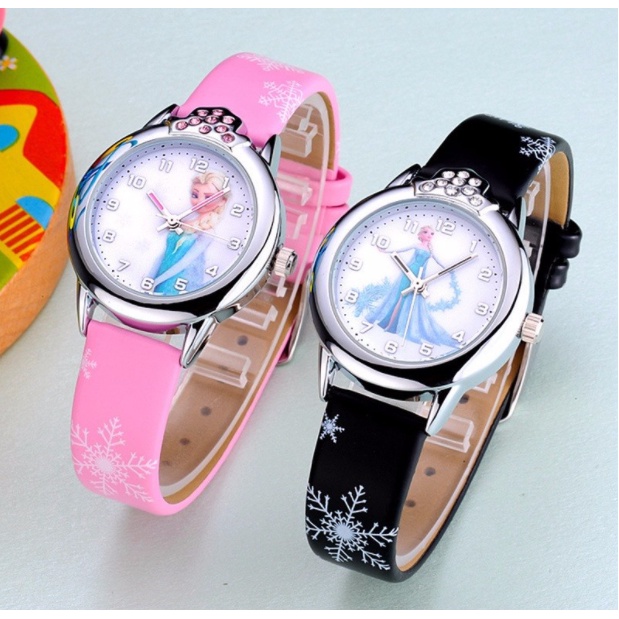 Đồng Hồ Đeo Tay Feminino Relojes Dây Da Cao Su Họa Tiết Hoạt Hình Dễ Thương Cho Bé Gái