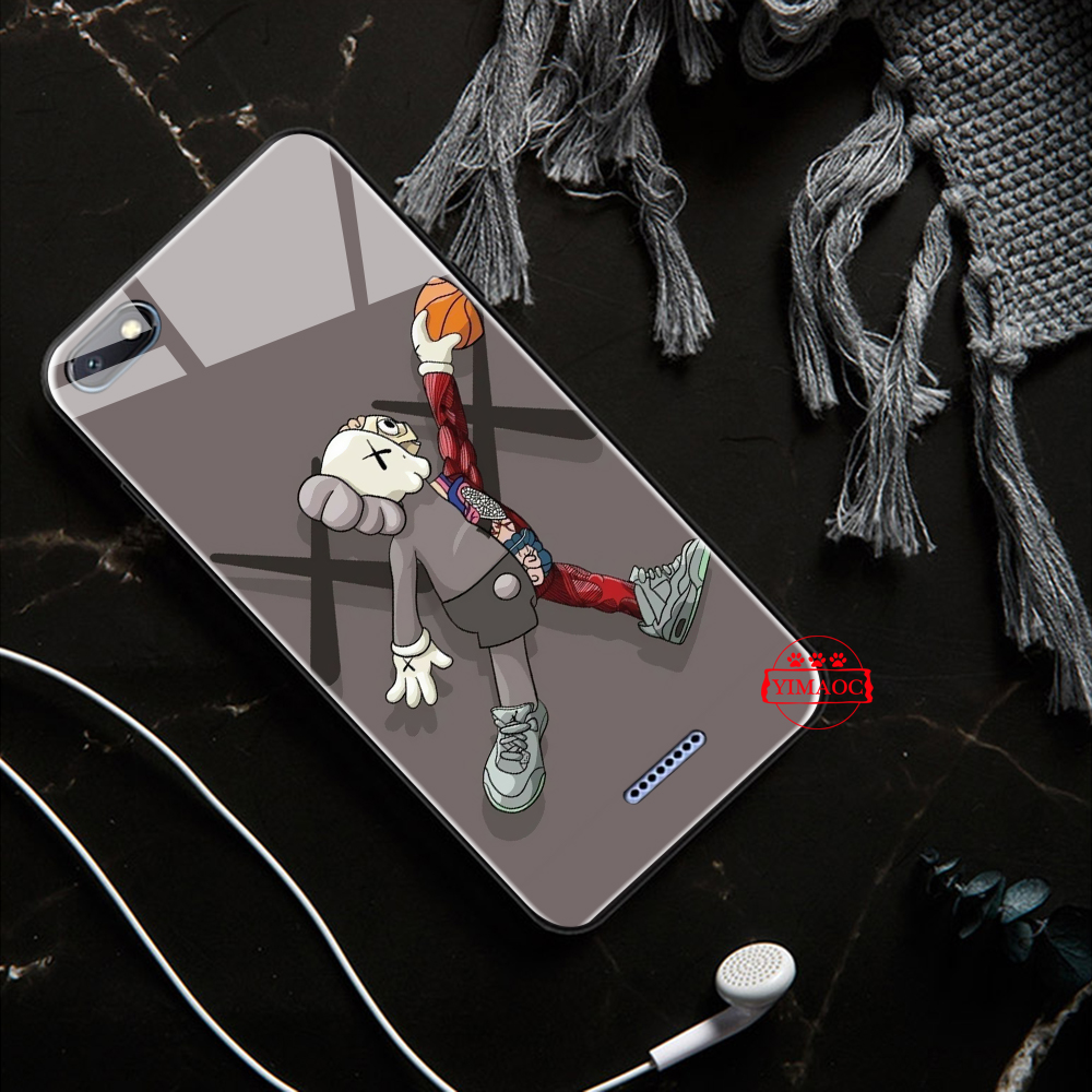 Ốp Điện Thoại Kính Cường Lực Hình Kaws 85n Cho Huawei P20 P30 Lite Pro Honor 8x 9 10 Lite Hoạt Hình