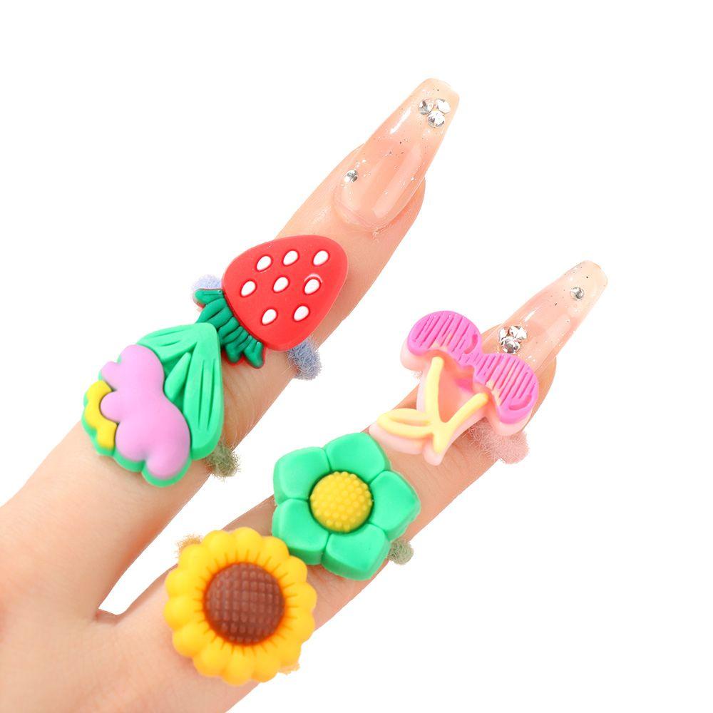 Dây Buộc Tóc Cao Su Co Giãn Hình Trái Cây Dễ Thương Cho Bé Gái LAYOR1