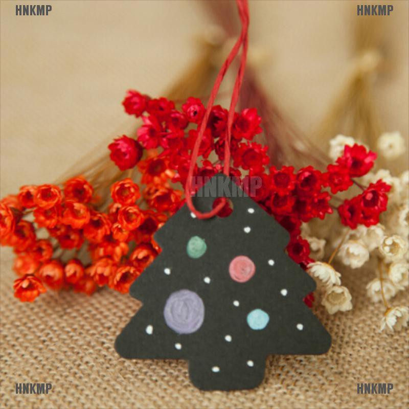 50 miếng giấy kraft hình cây thông trang trí giáng sinh tiện lợi