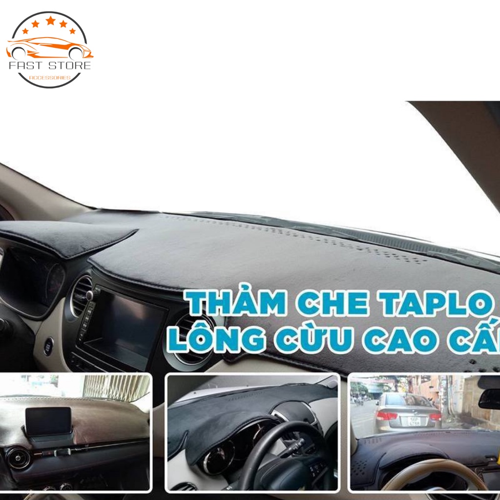 Thảm Taplo Toyota Chất Liệu Nhung Lông Cừu Loại Dài Cao Cấp Xe Fortuner Innova Camry Altis Vios Rush Wigo