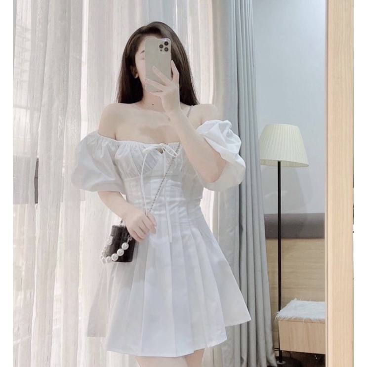 ĐẦM TRẮNG BO EO TRỄ VAI