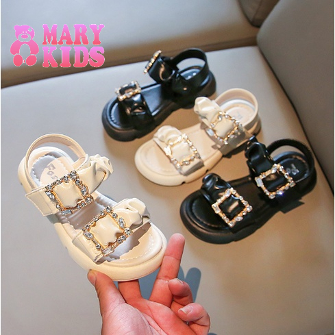 Sandal Đính Đá Phong Cách Hàn Quốc Xinh Xắn Cho Bé Gái
