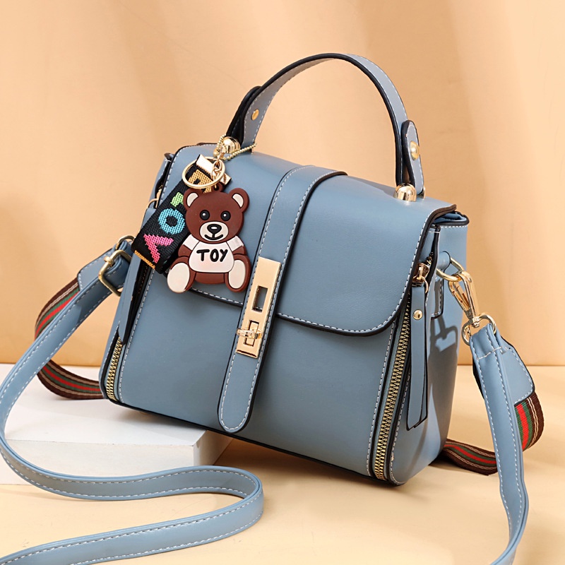 Túi Đeo Vai Hình Vuông Phối Dây Đeo Sợi Xích Bản Rộng Thời Trang Cho Nữ