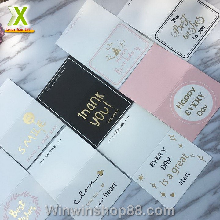 Bộ 5 Thiệp Thông Điệp V.2 Ngẫu Nhiên Chúc Mừng Ngày Nhà Giáo 20/11, 8/3, 20/10, Dùng Cho Nhiều Dịp - Muasamhot1208