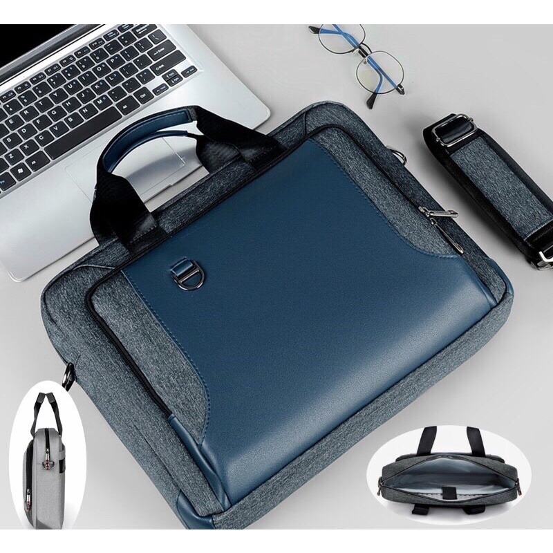 Túi chống sốc Laptop / Macbook cao cấp 13,3 14 15,6 inch ST06 II Bao Da Đựng Máy Tính Nam Nữ 001