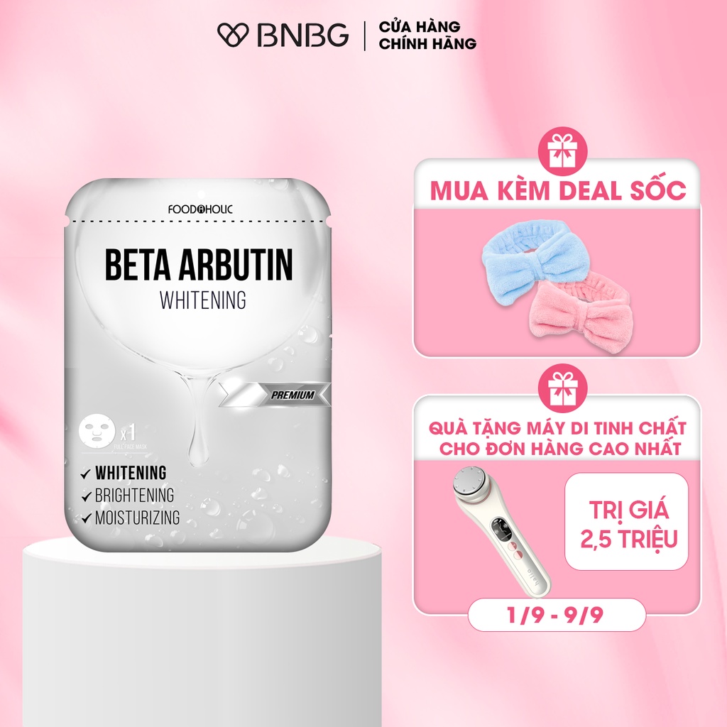 Mặt Nạ Beta Arbutin Dưỡng Trắng, Làm Đều Màu Da Foodaholic Beta Arbutin Whitening Mask 23ml