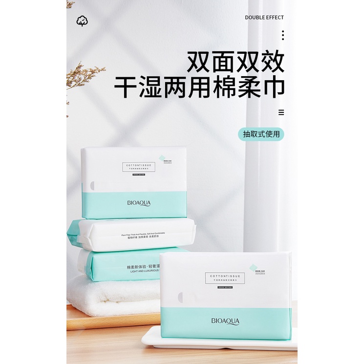 Khăn tẩy trang BIOAQUA vải cotton mềm mại làm sạch da mặt dịu nhẹ  | BigBuy360 - bigbuy360.vn