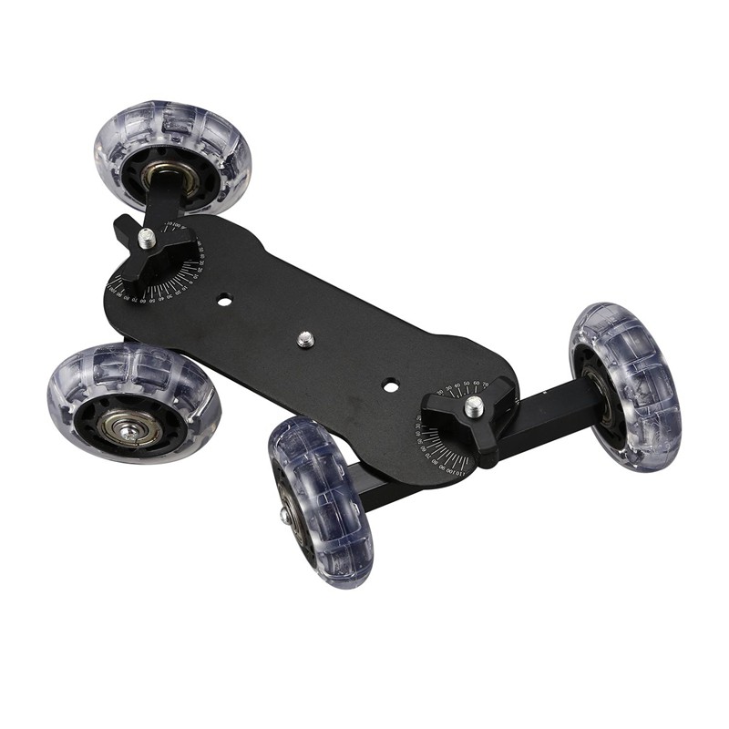 ◇ Mobile Rolling Sliding Dolly Stabilizer Skater Slider 11 Inch Articulating Magic Arm Camera Rail Stand Photography Car