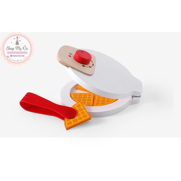 (Hàng có sẵn) - Bộ đồ chơi gỗ Máy ép nướng bánh mì