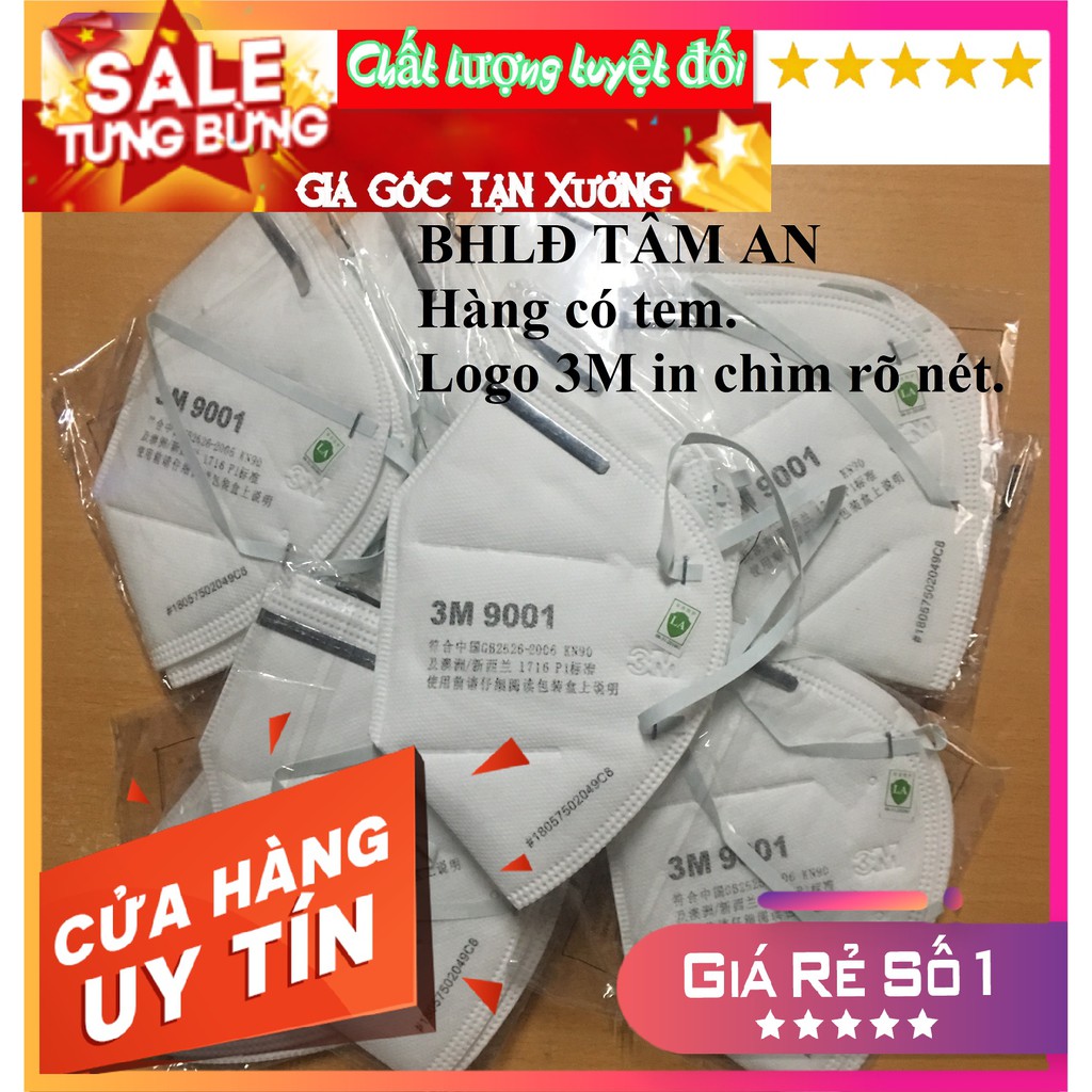 Khẩu trang các loại hàng 3M, 3M 9001, 3M 9001v, 3M 8210, 3M 8822, 3M 9541, 3M 9541v, 3M 9542, 3M 9542v