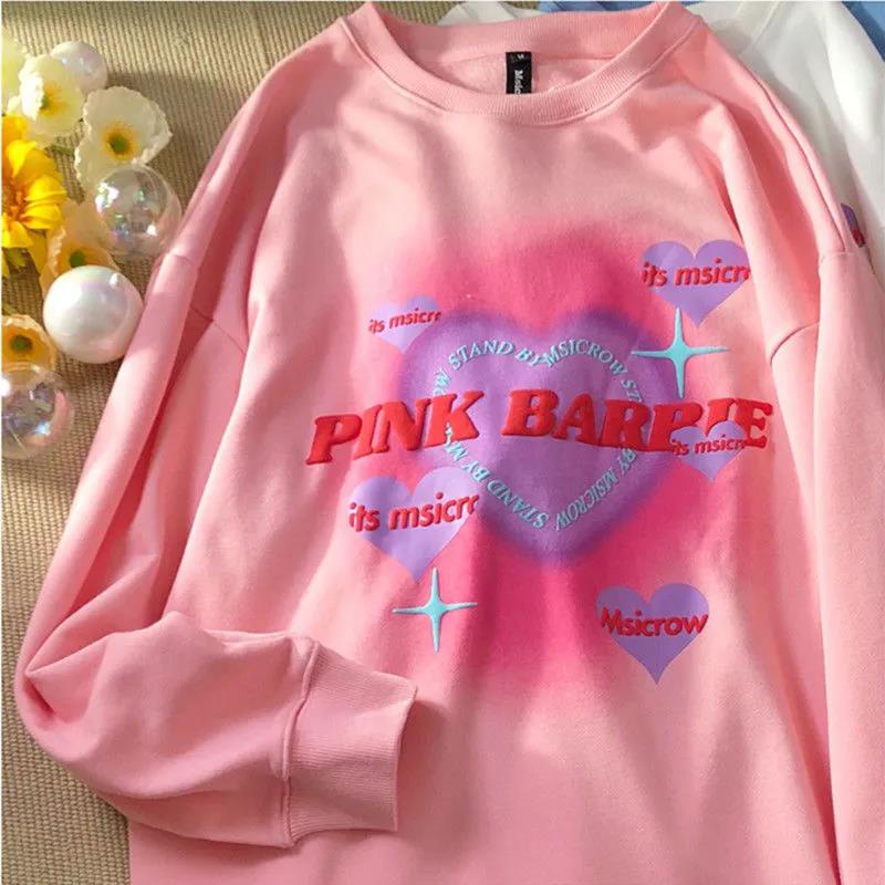 Áo Sweater Tay Dài Dáng Rộng In Họa Tiết Graffiti Phong Cách Harajuku Thời Trang Mùa Thu Cho Nữ | BigBuy360 - bigbuy360.vn