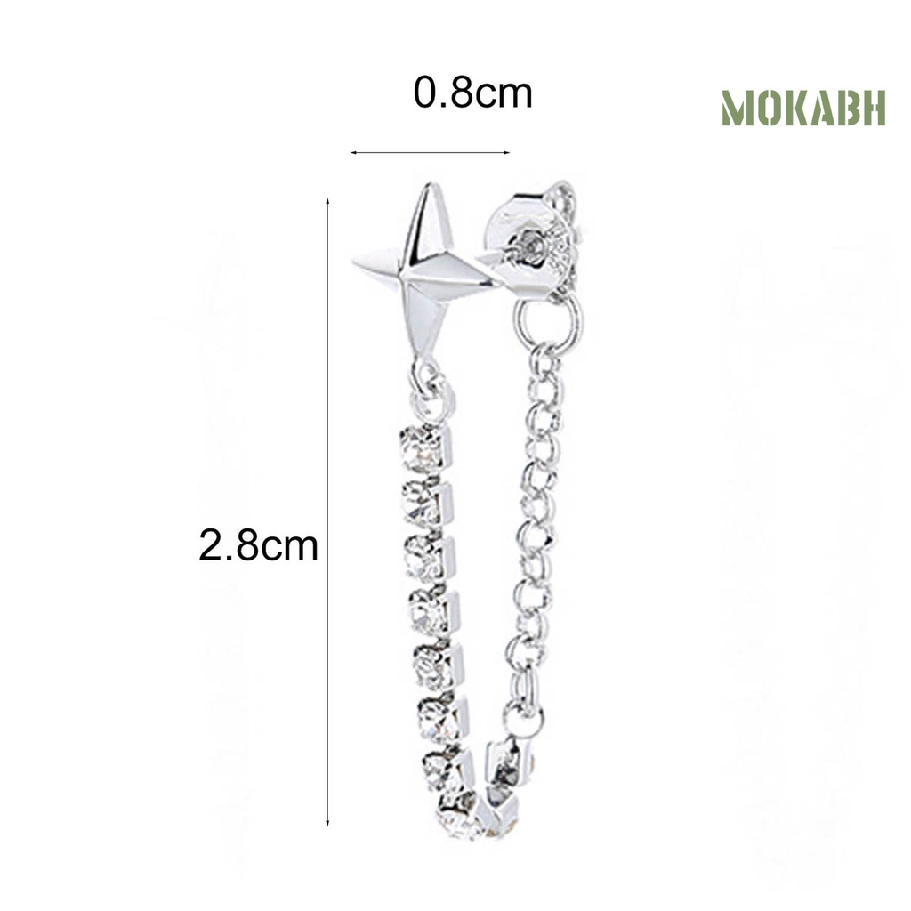 [Mới] 1 Cặp Bông Tai Ngôi Sao Tua Rua Đính Đá Zircon Lấp Lánh Cho Nữ