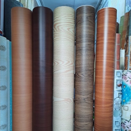 Giấy Dán Tường Giả Vân Gỗ Màu Đen, Decal Giả Vân Gỗ Màu Đen