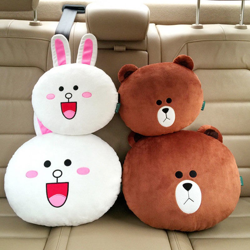 Cartoon car headrest cute neck pillow creative car pillow pillow car neck pillow waist couple couple models VPJ3