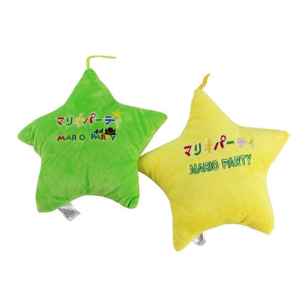 Gối Nhồi Bông Hình Ngôi Sao Màu Vàng / Xanh Lá Siêu Bros REBUY1 Dành Cho Trẻ Em