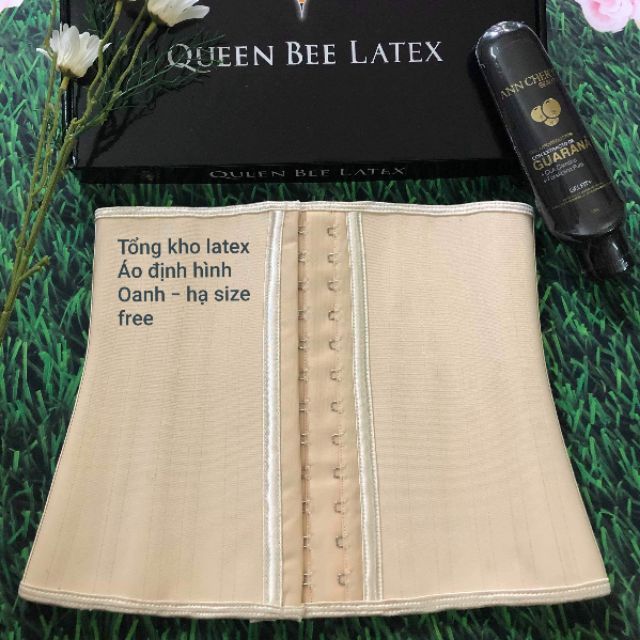 Đai Latex 25 xương Hy Lạp (hạ size miễn phí, tặng kem tan mỡ cô bông và thước dây rút gọn)