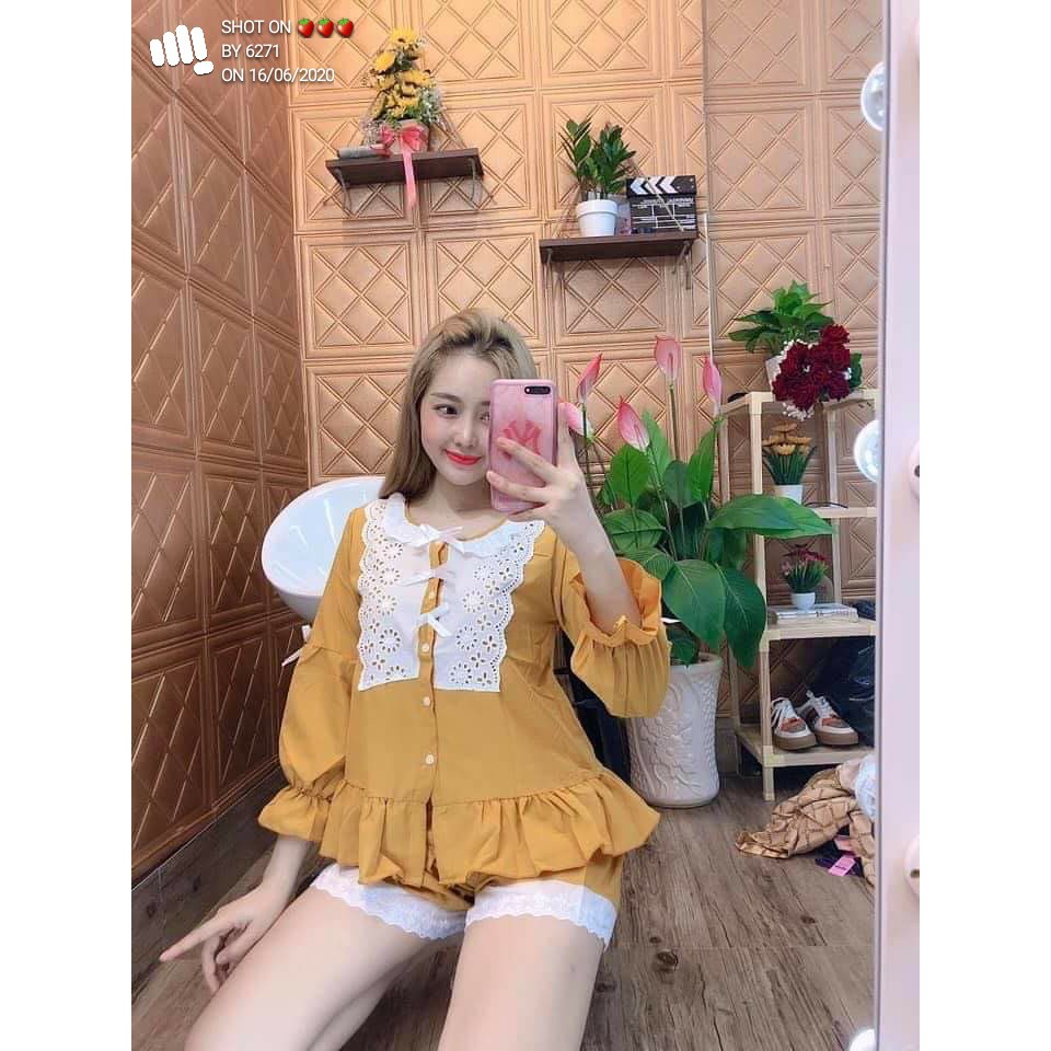 Đồ bộ mặc nhà- SET BỘ TIỂU THƯ QUẦN ĐÙI HÌNH THẬT 100% (có hình mặc) | BigBuy360 - bigbuy360.vn