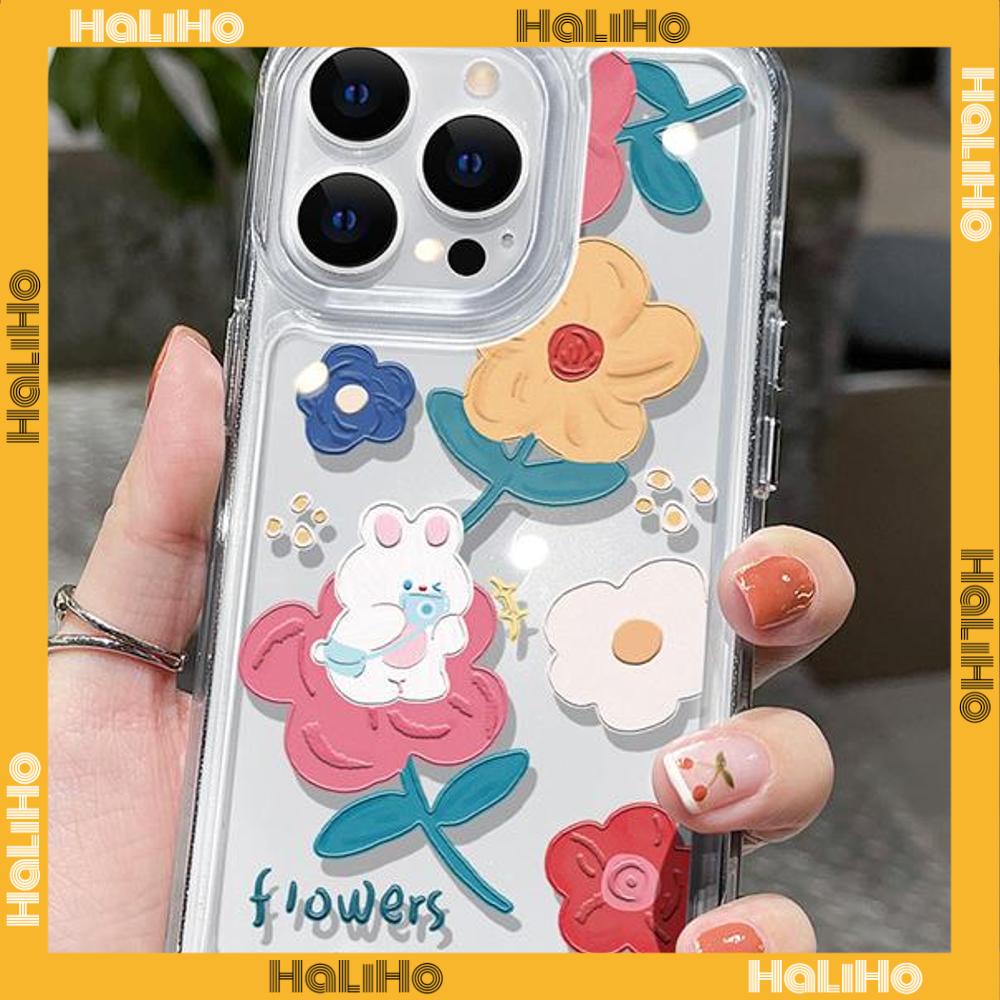 iPhone Case HD Acrylic Hard Case High Clear Metal Button Protection Camera Shockproof Painting Flowers Compatible with iPhone 14 Pro Max 14 Plus 13 Pro Max 12 Pro Max 11 XR 7Plus