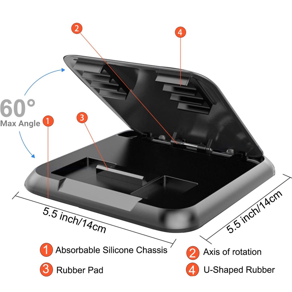 Giá Đỡ Điện Thoại iPhone 3-7 inch Bằng Sợi carbon Tùy Chỉnh Tiện Dụng Cho Xe Hơi