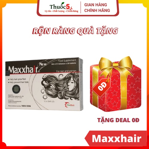 Viên uống Maxxhair kích thích mọc tóc,ngăn ngừa rụng tóc