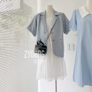 Đầm hai dây voan [2YOUNG] D1001 (ảnh thật)