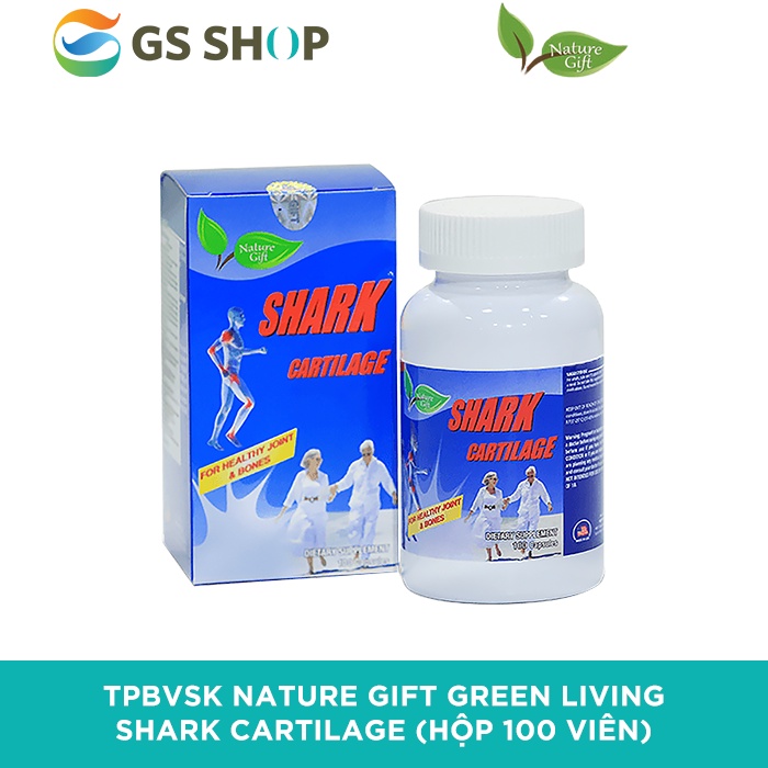 Thực phẩm bảo vệ sức khỏe Nature Gift Shark Cartilage - Sụn vi cá mập (Hộp 100 viên)