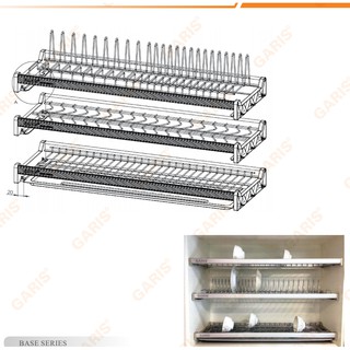 Giá bát đĩa cố định 3 tầng Garis