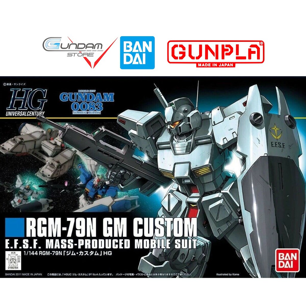 Mô Hình Gundam HG GM Custom Bandai 1/144 HGUC UC Đồ Chơi Lắp Ráp Anime Nhật