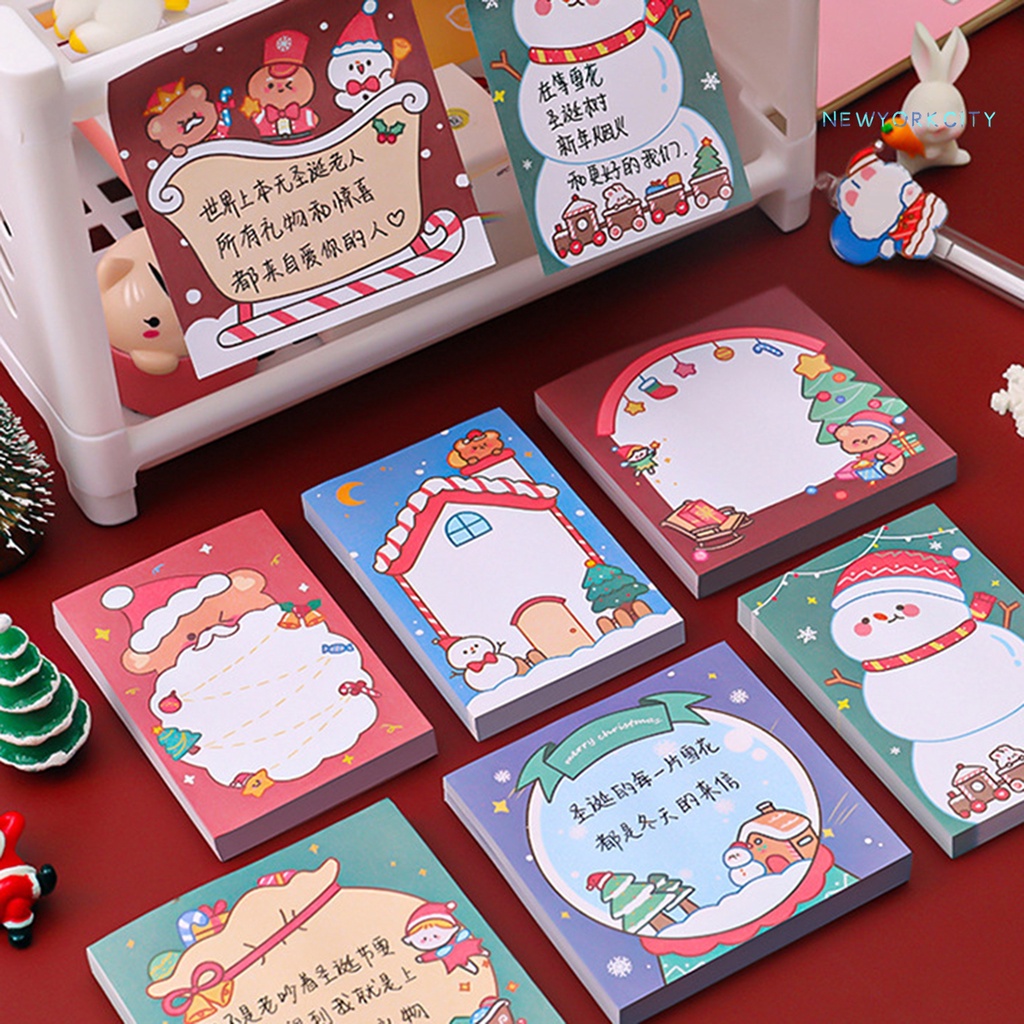 Giấy Ghi Chú Tự Dính Họa Tiết Hoạt Hình Giáng Sinh