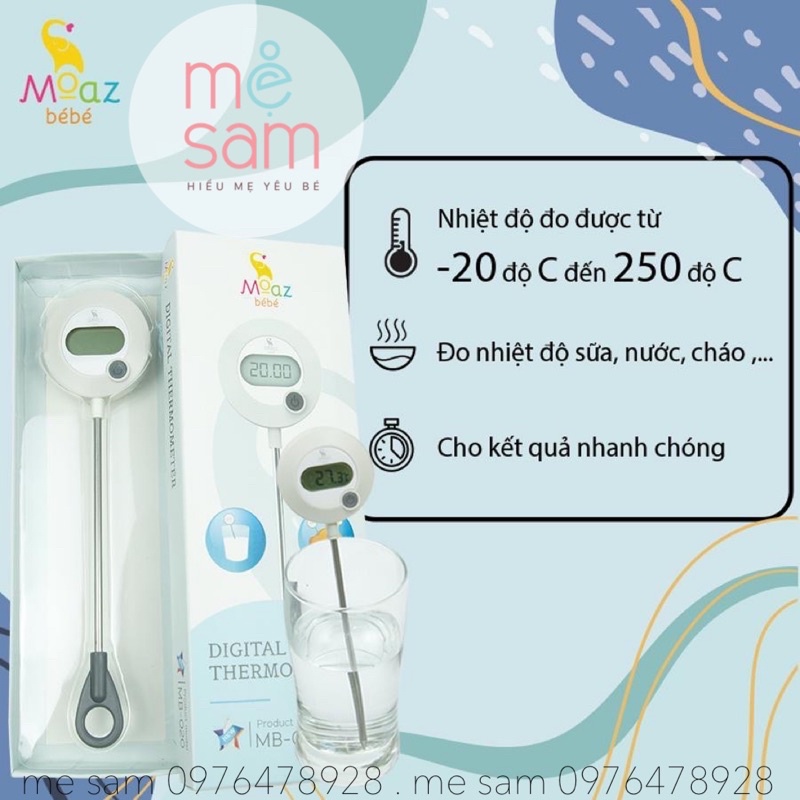 Nhiệt kế đo sữa MB-020 moazbebe