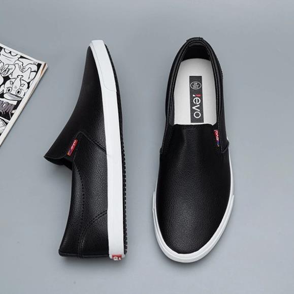 Slip on da nam - Giày lười da nam cao cấp thương hiệu LEYO - Da PU 3 màu đen, trắng và xanh navy - Mã SP A5192 '
