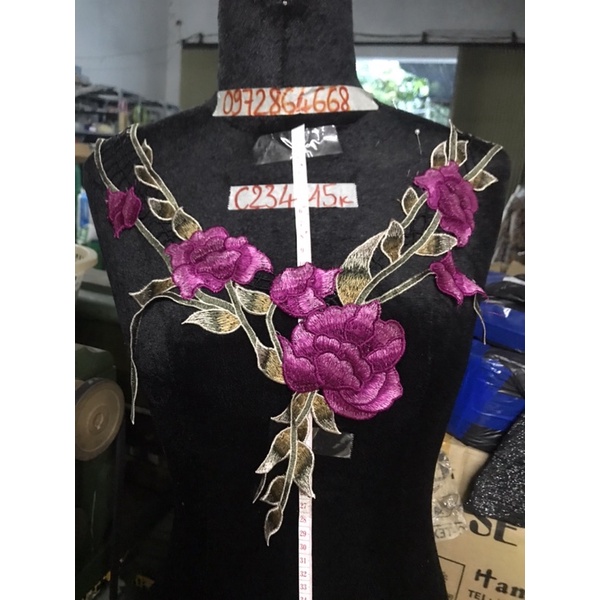 Cổ thêu hoa cao cấp mã C234