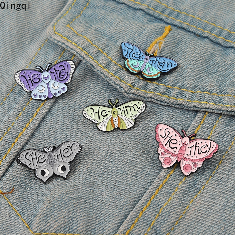 Huy hiệu cài áo Miss Zoe hình bươm bướm hoạt hình nhiều màu sắc dễ thương cho bé