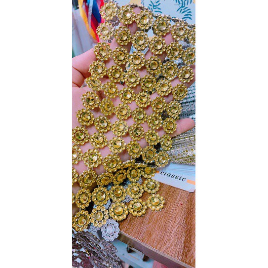 Lẻ 1m cuộn kim sa trang trí oản tài lộc, oản thờ, làm đồ handmade | Phụ kiện trang trí