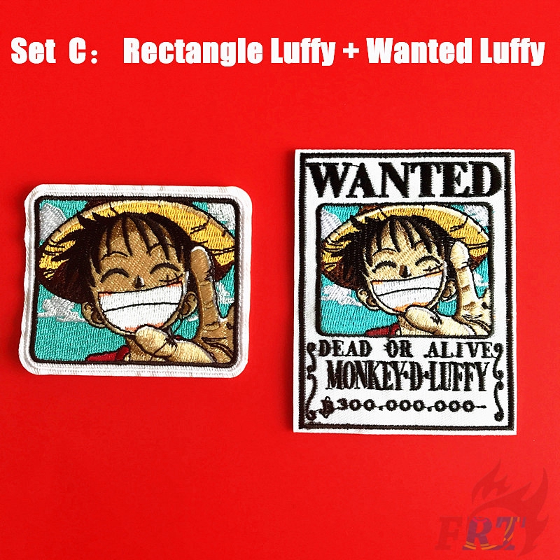Bộ 1/2 miếng vá quần áo họa tiết Luffy