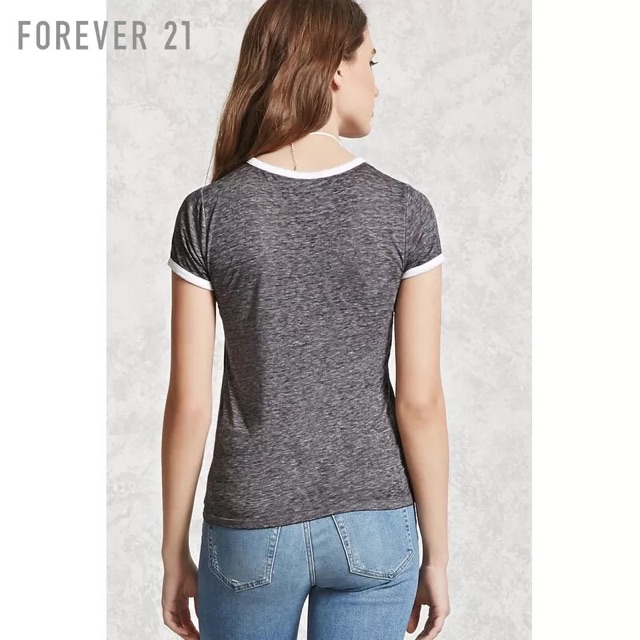 Thun cotton Forever 21 xuất dư xịn, màu xám lông chuột