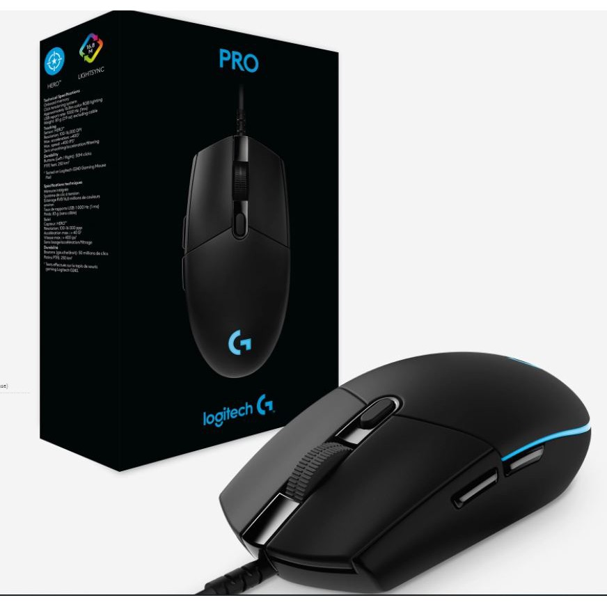 Chuột chuyến game có dây Logitech Pro Gaming bấm rất đã lướt rất mượt - DGW phân phối