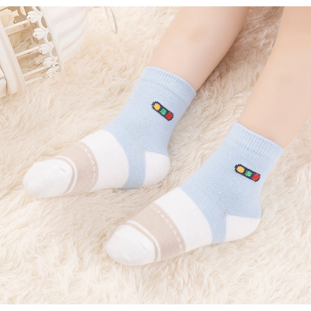 Tất, Vớ trẻ em Cao cấp Kids Sock giao thông size 0- 5 tuổi